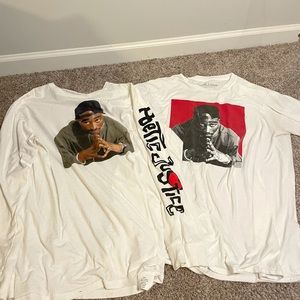 2 Tupac poetic justice shirts size L